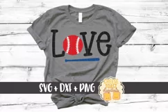Love Baseball Design - Baseball SVG PNG DXF Cut Files Product Image 1