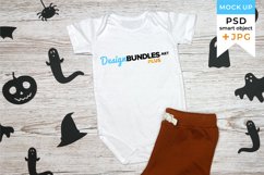Halloween Baby Bodysuit Mockup in PSD and JPG Files Product Image 1