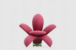 Isometric Arm Chair 3D isolated render Product Image 1