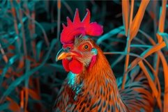 Vibrant portrait of a rooster Product Image 1