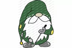 Golfing Gnome - Golf Clubs Ball - Cutting File SVG PNG JPG Product Image 3