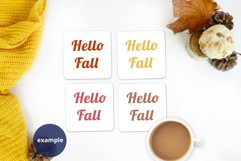 Thanksgiving 4 Coaster Mockup PSD, 4 Coasters set mockup Product Image 6