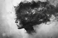 Abstract portrait with cosmic dispersion effect Product Image 1