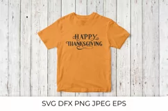 Happy Thanksgiving hand lettering SVG, DXF, PNG, vector Product Image 3