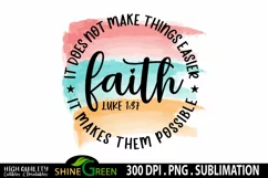 BEST SELLER Sublimation Faith Quote Christian Watercolor PNG Product Image 2