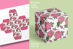 Printable Pink Roses Cube Boxes for Small Gifts Set of 4 Product Image 6