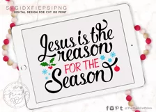 Jesus Is The Reason For The Season SVG | Christmas Sign SVG Product Image 4