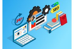 SEO clip art, isometric style Product Image 1