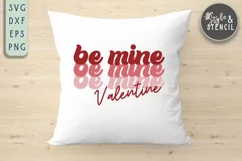 Valentine Be Mine Retro SVG - PNG, DXF, EPS, SVG, Cut File Product Image 6