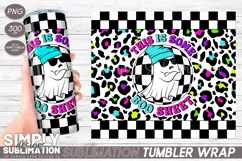This is Boo Sheet Sublimation 20 oz Skinny Tumbler Wrap| Png Product Image 1