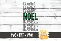 Noel - Buffalo Plaid Christmas Mirror Word SVG PNG DXF Product Image 2