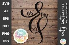 Mr &amp; Mrs Ampersand Wedding Anniversary SVG Cut File Product Image 1