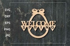 Welcome spring - Paper cut - Laser cut Product Image 1