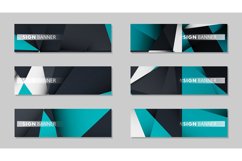 Abstract vector banners with geometric backgrounds gradient Product Image 1