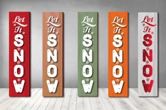 Christmas Porch Sign SVG PNG EPS DXF Let It Snow SVG Product Image 4