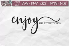 Enjoy The Little Things SVG File, Wood Sign SVG Cut File Product Image 2
