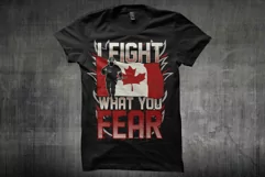 I Fight What You Fear - Canadian Firefighter Illustration Product Image 1