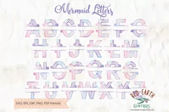 Mermaid Split letters in SVG,DXF,PNG,EPS,PDF formats Product Image 3