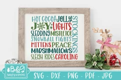 Christmas Subway Art SVG | Farmhouse Christmas Sign SVG Product Image 3