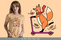 Autumn Fox Illustrations for T-Shirt Design Product Image 1