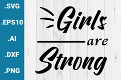 Girls are Strong Feminism Quote Sublimation Product Image 1