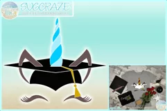 Unicorn Face With Graduation Cap Seniors of 2019 SVG Product Image 1
