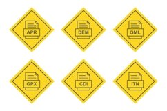 Set Of File Formats Icons Product Image 1