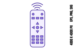 Colored Remote Control Icon Product Image 1