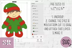 Christmas elf Money card | Paper cutting | Money card SVG Product Image 4
