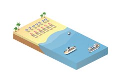 Isometric sunny beach Product Image 2