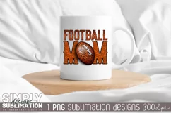 Football Mom| Rustic Football Sublimation Png Product Image 3