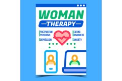 Woman Therapy Creative Promotional Poster Vector Product Image 1