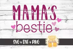 Mama's Bestie - Mom SVG PNG DXF Cut Files Product Image 2