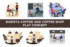 Barista Coffee and Coffee Shop Flat Concept Product Image 1