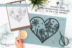 Meadow Heart - Papercut Template SVG EPS DXF PNG PDF JPG Product Image 3