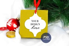 Arabesque Ornament Christmas Mockup, Sublimation Ornament Product Image 1