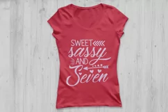 Sweet Sassy And Seven Svg, Birthday Svg, Seventh Birthday. Product Image 2