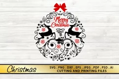 Merry Christmas SVG PNG EPS DXF Santa SVG Holiday SVG Files Product Image 1