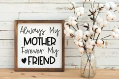 Always My Mother Forever My Friend SVG DXF PNG Cut File Product Image 2