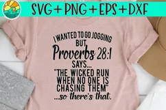 I Wanted To Go Jogging Proverbs - SVG - PNG - DXF - EPS Product Image 3