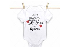 Just a boy who loves his mama SVG Product Image 1