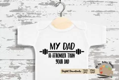 New dad gift svg, cute baby bodysuit workout quote svg dxf Product Image 1