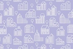 Digital paper scrapbooking Linear city seamless patterns set Product Image 5