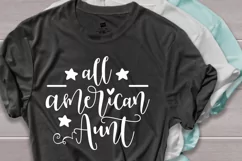 All american aunt svg, 4th of july svg Product Image 2