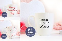 Bistro Mug Mockup Valentine's Day PSD & JPG Full Wrap Product Image 1