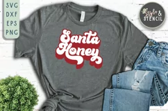 Santa Honey Retro Christmas SVG - PNG, DXF, EPS, SVG, Cut Product Image 1