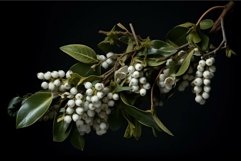 Misty berries cluster on dark background Product Image 1