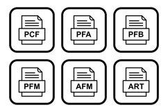 Set Of File Formats Icons Product Image 1