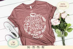 Coffee scrubs rubber gloves SVG PNG nurses life Product Image 2