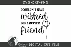 I Couldn't Have Wished for a Better Friend SVG, Friends SVG Product Image 2